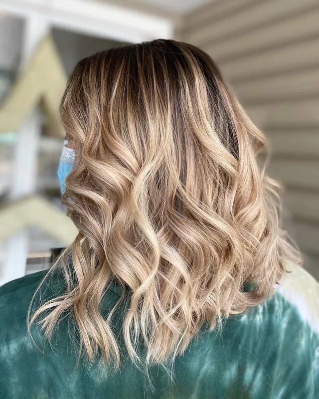 Dimensional blonde highlights by Shear Colour