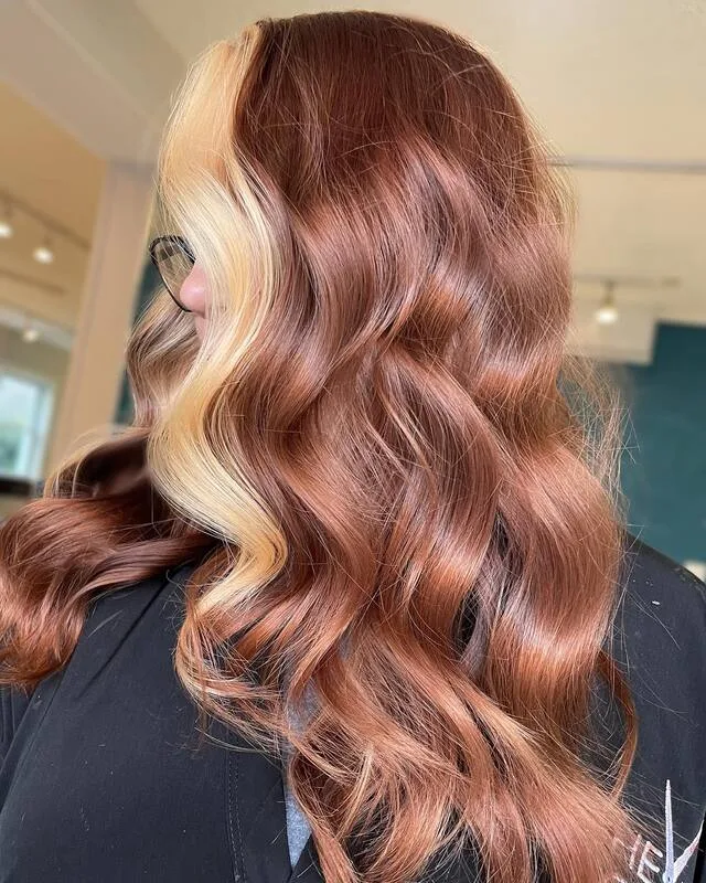 Warm copper money piece color by Shear Colour